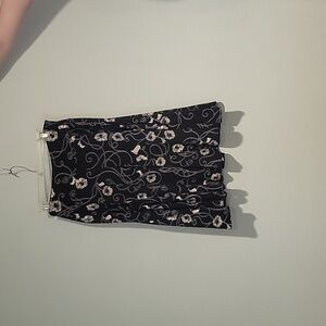 Black floral patterned skirt
